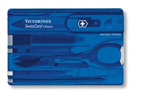Victorinox SwissCard CLASSIC Werbegeschenk Blau-Transparent