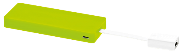 Grüne Powerbank 3000 mAh mit frischem Design