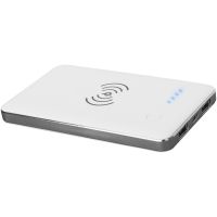 Zing Qi® 4000 mAh Powerbank mit kabelloser Ladefunktion weiss