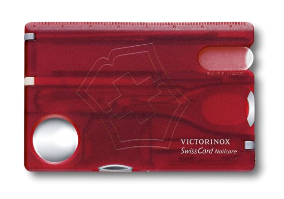 Werbeartikel Victorinox SwissCard NAILCARE in Rot